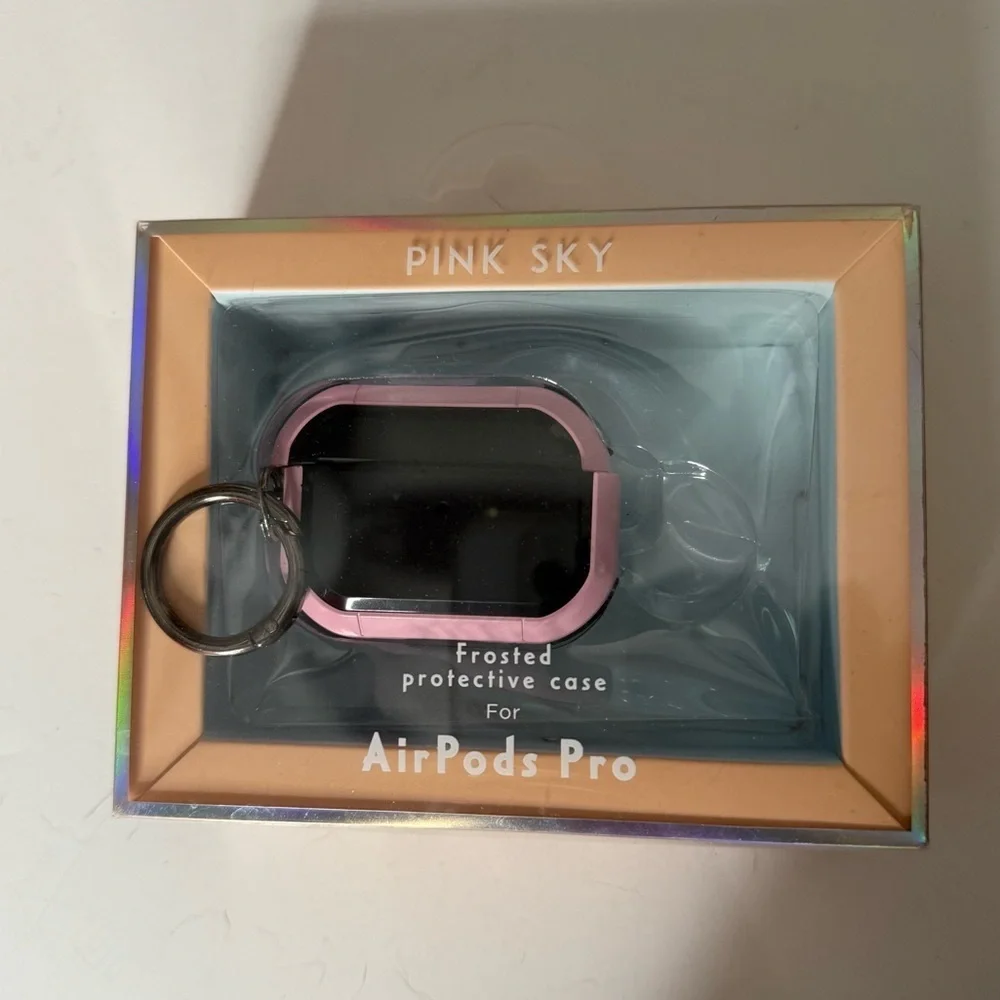 Frosted Protective Case for AirPods Pro Pink and Black